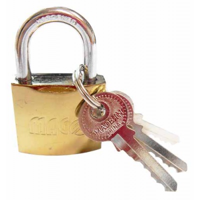 Visací zámek 38mm - zlatý 110136