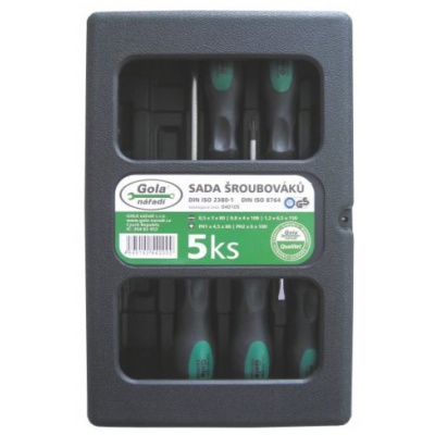 Sada šroubováků 5ks - ploché + PH GOLA - 040105S